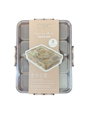 CVC COOK W COLOR Taupe Snack Box - 8-Compartment On-the-Go Storage NEW